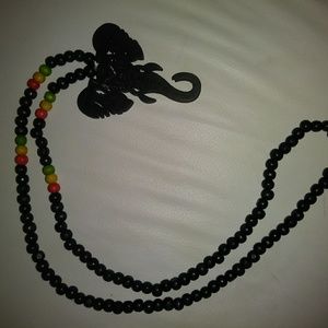 African elephant mens necklace